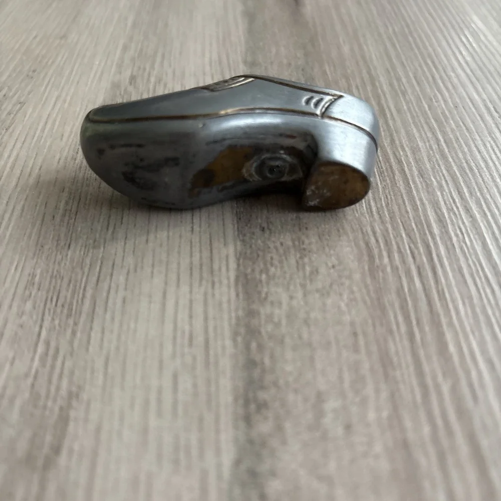 Vintage Pewter Dutch clog 2.75 inches long‎ Etching